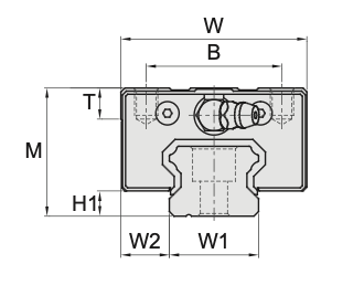 Cross-section diagram marking M, W, B and W1