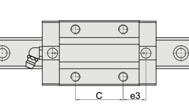Top-view diagram marking C